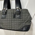 Coach Soho Satchel Shoulder Bag Signature Canvas Print Black Buckle Y2K Leather Photo 4