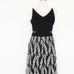 XScape  Mesh Inset Floral Embroidered Gown Photo 11