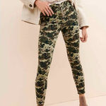 Anthropologie Pilcro Floral Camouflage High Rise Skinny Corduroy Pants Green 26P Photo 0
