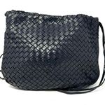 Bottega Veneta  Intrecciato Messenger Vintage Black Leather Crossbody Bag Photo 0