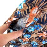 Lands' End  100% Cotton Floral Palm Sleeveless Knee Length Dress Coverup Size S Photo 4