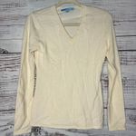 Antonio Melani  100% Cashmere V-Neck Long Sleeve Sweater Cream SM Photo 0