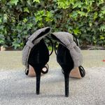 Valentino Garavani Valentino black velvet sparkle bow ankle strap sandal size IT 39.5 US 9.5 NEW Photo 7