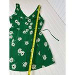Reformation  Anchorage Green Floral Wrap Dress Sleeveless Plunged Neck Size S Photo 4