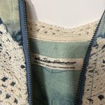 Free People We The Free True Blue Crochet Jacket Photo 7