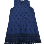 Vineyard Vines Vineyard Vines Dress Womens Small Blue Black Eyelet Embroidered Shift Mini Photo 1
