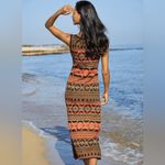 Peruvian Connection  GREEN & MULTICOLORED JACQUARD 100% PIMA COTTON Size XL Photo 1