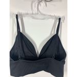 Abercrombie & Fitch bralette deep plunge black ribbed size large Photo 4