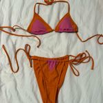 PacSun  orange & pink triangle bikini set Photo 1