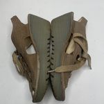 Fly London  Yiva Perforated Taupe Lace Up Wedge Sandals S-055 Sz 40 EU / 9-9.5 US Photo 3