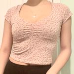 Brandy Melville pink floral Gina top Photo 0