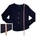 Something Navy Pretty Button Through Top - Navy Blue - XS Photo 1