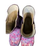 Crocs Women's Purple Floral Abstract Slip-On Rain Boots Casual Photo 2