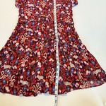 Anthropologie  Robin Mini Dress XS Red Pink Babydoll Floral Ruffled Tiered Fairy Photo 10