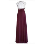 Show Me Your Mumu Dress Womens Small Burgundy Maxi Strappy Open Back Bridesmaid Photo 4