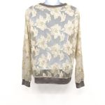 ZARA Floral Embroidered Lace Mesh Sheer Sweatshirt Top Blouse Shirt Photo 1