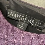Lafayette 148 Purple Dress Sleeveless Textured Sheath Cocktail Size 4 Photo 3