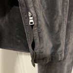 Anthropologie Marrakech  Dark Gray Velvet Skinny Pants with Zipper Leg Size 27 Photo 3