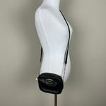 Michael Kors Crossbody Bag Black Leather Gold Chain Strap Zip Card Slots Small Photo 14