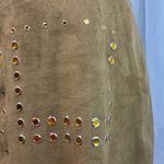 ZARA  Faux Suede Crystal Embellished Brown Mini Skirt Size Small Photo 1