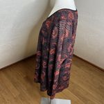 Susan Lawrence  Top Womens 3X Red Black Geometric Keyhole Sheer Sleeve Whimsigoth Photo 7