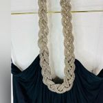 Spense Black Blouse with Chain Halter Top Photo 3