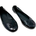 Tory Burch Reva Black Patent Logo Flats Womens Size 9 Ballet Shoes Classic Photo 0
