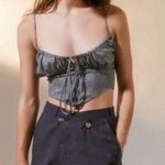 Urban Outfitters Silver Sparkly Hanky Hem Cami Crop Top Photo 5