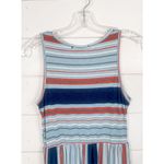 New Eloges Women's Sleeveless Striped Knit Pullover Tank Dress Multicolor Small Blue Photo 8