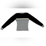 No Boundaries Vintage  Y2K Cardigan Size M Juniors Gray Black White Green Photo 9