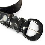 Wide Lacquered Dress Belt Black Size 8 Photo 1