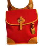 Dooney & Bourke  Vintage Cabriolet Red Small Flap Bag Purse Photo 3