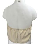 Boohoo Beige Sleeveless Strapless Zipper Cami Bandeau Corset Crop Tank Top 16 Photo 1
