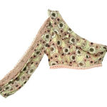 Alexis NWT Alekyra One-Shoulder Crop Top Spring Dandelion Green Pink Small Photo 0