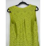 Civico 51 Eyelet Lace Lime Green Dress Size Large Made Italy Sleeveless Popover Photo 3