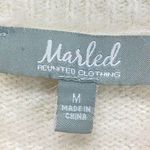 Marled Women's Medium White Mock neck short sleeve Fuzzy Lashes Textured Photo 7