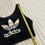 Adidas Sports Bra Black White Logo Sleeveless Workout Top No Lining Sz S Small Photo 3