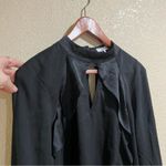 Parker black Cianni Cascading Ruffle long sleeve blouse Photo 3