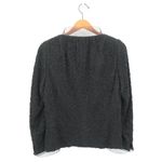 Akris Rippled Silk Textured Mesh Trim Black Evening Jacket 14 Photo 4