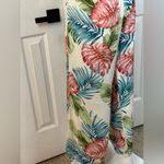 See You Monday  Floral Tropical Wide Leg Rayon Jumpsuit Size XL. E99 Photo 4
