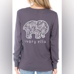 Ivory Ella  sweet paisley long‎ sleeve t-shirt purple size XS Photo 1