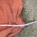 Urban Outfitters Orange Cotton Gauze Button-Up Romper Cinch Waist Size Large Photo 6