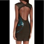 Wow Couture bodycon bandage blk/turquoise sequins size lg Photo 5