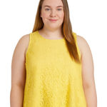 Charter Club Women's Plus Size Sleeveless Lace Blouse - Yellow - 0X Photo 0