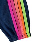 Aviator Nation  5 Stripe Sweatpants in Heather Navy Neon Photo 6
