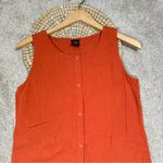 Nau Flaxible Tank Mini Dress Sleeveless Linen Blend in Orange Size XS Photo 2