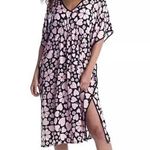 Kate Spade New York Pink Black Spade Clover Hearts Caftan Cover Up Size XS/S Photo 0