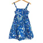 Rhode x Target Zinnia Floral Tiered Mini Dress Small Tropical Hawaiian Vacation Blue Photo 1