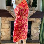 Floral One Shoulder Mini Dress M Orange Size M Photo 1