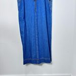 Liz Claiborne Vintage Crazy Horse Denim Overall Maxi Dress Skirt Western Boho Size Medium Photo 2